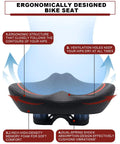 Oversized Noseless Bike Seat For Men And Women Extra Wide 3D Leather Comfy Saddle with ergonomic design and ventilation