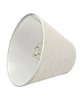 Transitional Empire Lamp Shade In Flaxen Linen With Tattersail Pattern, UNO Slip Fitter, Brass Fitter, Interior View