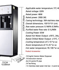 Hospital Grade Freestanding Water Dispenser With Hot Cold And Room Temp Settings Direct Plumbing Hookup For Automatic Refill Zero Plastic Baggage Spotless Clinic Hygiene Quick Setup Always Ready To Roll, dimensions 105x31x31 cm.