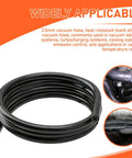 Black High Temp Silicone Vacuum Tubing Hose 5 Foot Roll, 3.5mm Inner Diameter, -65F To 350F Heat Resistant in coiled view.