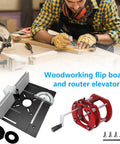 Top Shelf Manual Router Lift Kit With Smooth Glide Aluminum Insert Plate For Router Tables Solid Base Upgrade with router elevator.