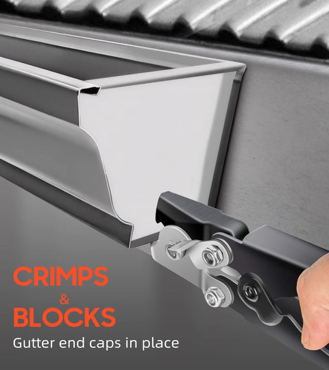 snap lock gutter crimp tool for precise end cap crimping