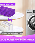 Reusable Power Mop Pads Refills For Swiffer PowerMop Premium Microfiber Cleaning Pads That Are Washable And Durable Replacement For Disposable Refills Attaches Securely For Deep Cleaning Floors And Surfaces, 4-pack