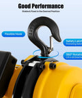 Rugged As Nails 2200 Lb Electric Chain Hoist With 3M Wired Remote And Dual Lift Chains For Warehouses Docks Industrial Rigging No Sweat Heavy Load Lifting flexible hook and safety latch for secure lifting