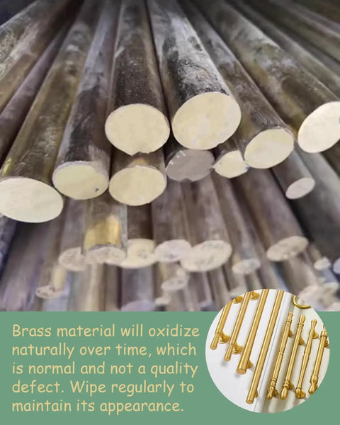 Close-up of heavy duty 6mm brass rods for All In One Adjustable Shelf Railing Brackets Kit For 10 To 70 Inch Shelves With Spindles.