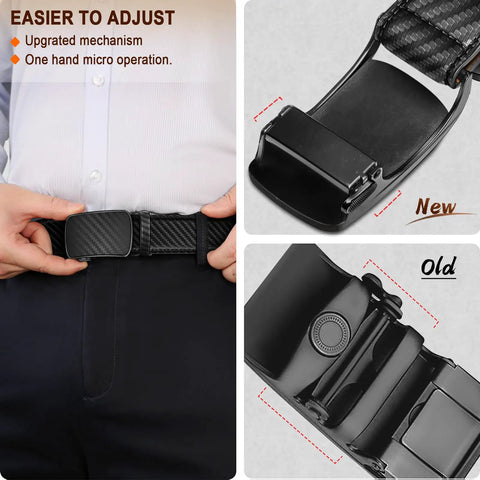 Lightweight Mens Ratchet Belt With Fixed Length Easy Click Mechanism Non Trimmable Fit For 32 To 38 Inch Waist Everyday Gift