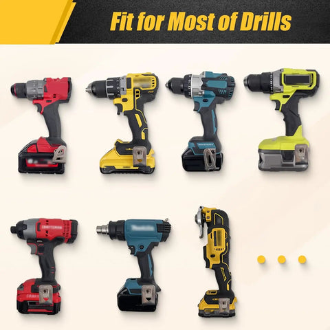 Drill Belt Clip Holster for Cordless Drill Driver and Tape Measure Quick Access on Belt One Hand Grab Fits Up to 2.1 Inches Ideal
