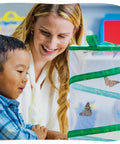 Child and teacher observing Raise And Release Butterfly Garden Kit For Kids And Classrooms With Caterpillar Habitat Voucher