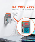 Heavy-Duty 20A 4400W Surge Protector With Smart Circuit Plug And Outlet Saver For Refrigerator And AC plugged into wall