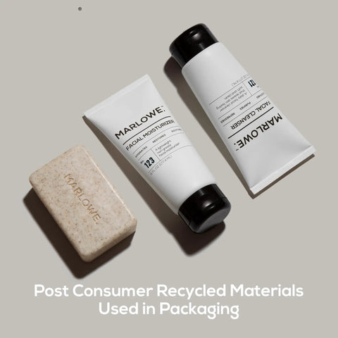 Mens 3 Piece Skincare Set With Exfoliating Scrub Bar Purifying Facial Cleanser And Hydrating Facial Moisturizer Vegan Grooming Essentials