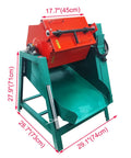 Heavy Duty Electric Drum Polisher Proven Workhorse features a 60L capacity with red and green design for chamfering metal edges.