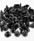 Heavy Duty Black Three Prong T Nuts for Gun Holsters Kydex Leather and Wood, durable mounting hardware, 60-piece kit.