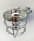 Heavy Duty Iron Fire Sprinkler Head Covers 4 Pack Dome Cage Protectors mounted on ceiling for impact resistance.