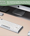 Premium Leather Desk Pad Protector For A Clean Boss Level Desk Setup with keyboard and mouse, beige 30 x 14 inches shown