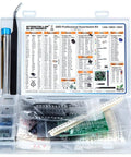 SMD Component Assortment Kit 2900 Pieces Resistors Capacitors Diodes Transistors LEDs Op Amps ICs PCB in plastic case