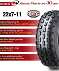 GNCC Race ATV Tires 22x7-11 Set Of 2 For Honda Recon 250 And Suzuki Ozark 250 with dynamic tread pattern and 4-ply construction