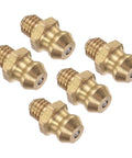 Five Brass Straight Grease Fitting M5x0 8mm Hydraulic Nipples for Replacing Missing or Broken Oil Fittings
