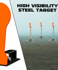 Three Eighths Inch AR500 Popper Steel Target 12 Inch Pop Up Resetting Shooting Target With Audible Hit Feedback For Handguns And Rifles