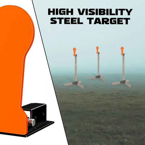 Three Eighths Inch AR500 Popper Steel Target 12 Inch Pop Up Resetting Shooting Target With Audible Hit Feedback For Handguns And Rifles