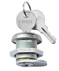 Truck Tool Box Lock Replacement Kit With CH501 Keys For Pickup Latch shown with two keys and lock cylinder