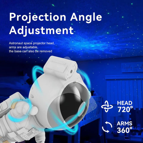 Galaxy Star Projector Night Light For Kids Room With Astronaut Nebula Ceiling Lamp 8 Nebula Effects Remote And Timer Starry Sky LED.
