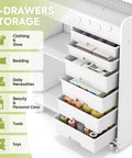 Rolling Storage Cart With Top Pegboard And Six Drawers Mobile Utility Cart On Wheels With Locking Brakes Craft Organizer