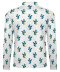 Back view of Mens Dragon Sun Protection Long Sleeve Shirt With Quarter Zip Chin Guard Breathable 140g Mesh Fabric