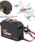 Rock Solid Digital Servo With 25 Gram Metal Gear For 1/12 RC Cars And Boats, showing metal gear and connector for RC models.