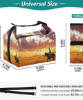 Desert Cowboy Ride Lunch Bag Insulated Tote for Women and Men, 9.4 x 6.7 x 9.8 inches, high capacity, leakproof, reusable cooler