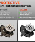 Comparison of heavy duty steering knuckle and wheel bearing hub assembly replacement for Ford Escape 2005 2012, featuring anti-corrosion coating.