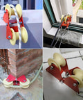 Heavy Duty Double Pulley System With Steel Rings And Nylon Groove Wheel for construction site cable management