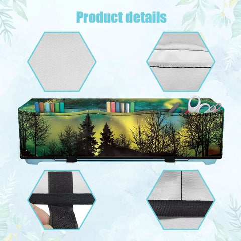 Northern Lights Motif Cutting Machine Cover With Pocket Carrying Case For DIY Cutting Maker And Die Cut Machines Dust Shield