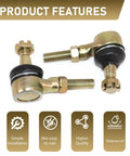 2 Pack M10xM10 Tie Rod Ball Joints Left And Right For ATV UTV Off Road Swing Arm Heavy Duty Upgrade Replacement Parts Universal For Four Wheelers Go Karts Scooters Gold, gold steel ball joints