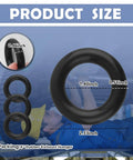 4 Pack Heavy Duty Rubber Exhaust Hangers O Rings Muffler Supports with size dimensions for cars