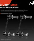 Front Sway Bar Link Set For Cadillac CTS 2008-2014 AWD And Non AWD SRX 2004-2009 STS 2005-2011 Front Left And Right Stabilizer Links Direct Fit Replacement Beefed-Up Suspension Upgrade, black finish with sturdy shaft