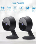 Two Pack 1080p HD Indoor Security Cameras for Home Use with Motion and Sound Alerts, Night Vision, Two Way Audio