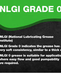 Performance Lithium EP0 Grease NLGI Grade 0 details and specifications for disc mowers and gear boxes.
