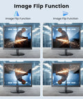 Image flip function on 17 Inch Security Camera Monitor For CCTV And NVR Systems With 1280 By 1024 Resolution 5 4 Aspect 75Hz Refresh USB HDMI VGA BNC Inputs Built In Speaker And Remote
