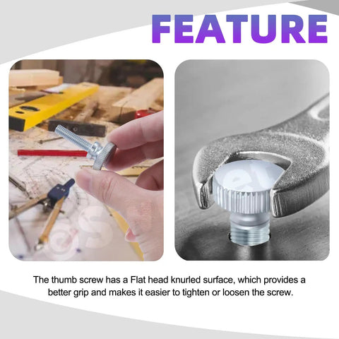 Top Shelf 65 Piece Zinc Plated Knurled Thumb Screws Assortment Kit With M3 M4 M5 M6 M8 Sizes showing flat head fasteners in use.