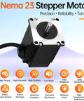 3-Pack Nema 23 Stepper Motors 1.8 Degree 2-Phase High Torque 2Nm Bipolar with icons for features