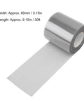 Transparent Window Screen Repair Tape Self Adhesive Patch Quick Fix For Cracks And Holes On Mesh Doors Tents Pools And Fiberglass 80mm By 9.15m Grey Weatherproof Outdoor Use For Windows And Screens