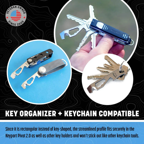 10 In 1 Keychain Multitool Stainless Steel For Everyday Carry With Pry Bar Bottle Opener Flathead Screwdriver Box Opener