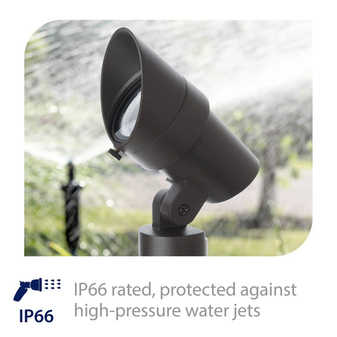 Low Voltage LED Landscape Spotlight For Outdoor Lighting, 12V Accent Light With Adjustable Beam Angle And Dimmable Brightness, weather resistant