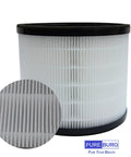2-Pack Crane EE-5069 CF-8126 Air Purifier Filter HS-1943 Replacement, H13 True HEPA 3-Stage Filtration With Activated Carbon