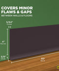 4 Inch By 60 Foot Dry Back Vinyl Wall Base Flexible Trim With Toe Easy Install Molding For Floors And Baseboards Brown