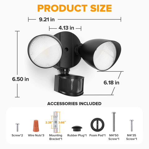 Straight Up Heavy Duty LED Security Flood Light With Wide Angle Motion Sensor And Rock Solid Weatherproof Build To Keep Your Driveway Or Backyard Brightly Lit Through Every Night