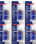 Blue Gel Thread Locker Medium Strength For Metal Fasteners 1.20 Oz Bottle Easy Disassembly With Hand Tools Locks Threads Like A Breeze Resistant To Vibration And Solvents 6 Pack