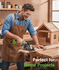 TaskStar 4-1/2 Inch Mini Circular Saw Laser Guide 4.8A Motor 4000 RPM Compact Corded Cutter with saw cutting wood at home.