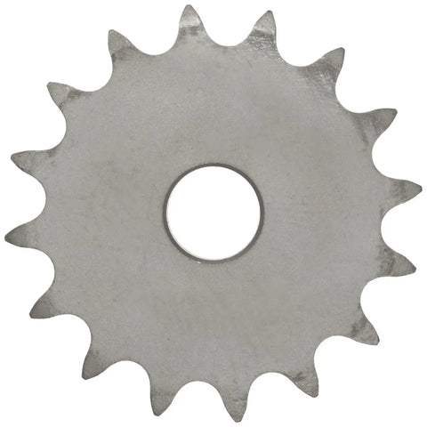 Pro Level Stainless Steel Roller Chain Sprocket For Ansi 40 Series With Half Inch Pitch And Sixty Precision Teeth Milled For A Three Quarter Inch Bore. Close-up view of 60 tooth stainless steel sprocket with a round bore.