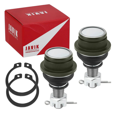 2 Pieces Front Lower A Arm Ball Joint For Kawasaki Mule 600 610 KAF400 KAF540 KAF620 KAF950 4000 4010 OEM 59266 1080 Heavy Duty UTV Replacement Part For Smooth Steering And Rugged Trail Riding, with cotter pins and rings